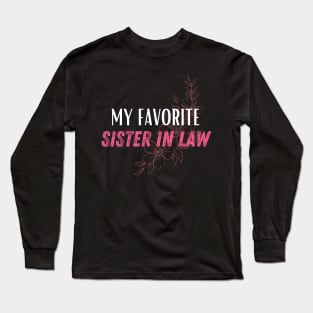 Sister in law shirts cute Long Sleeve T-Shirt